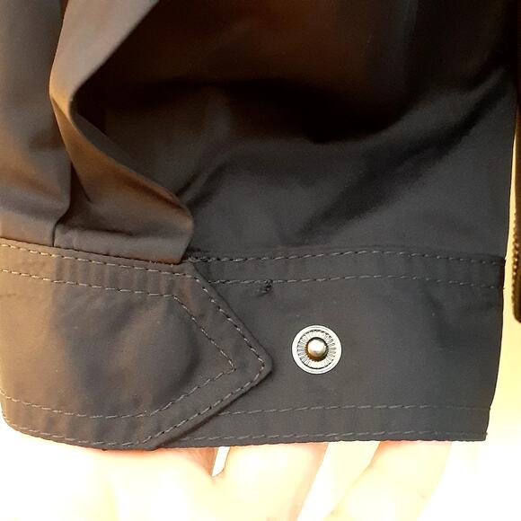 Talbots Rain Jacket Midnight Blue Size 2X Lots of Pockets Hood EUC - Picture 8 of 10